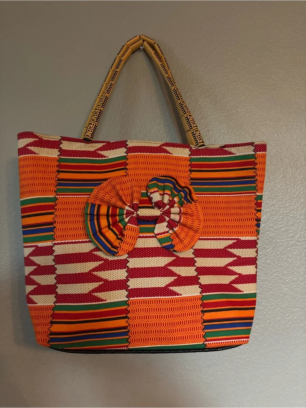 Colorful kente Bow Tote Bag - Women